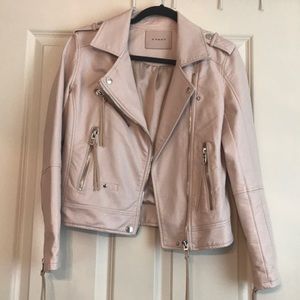 Blank NYC Baby Pink Leather Jacket